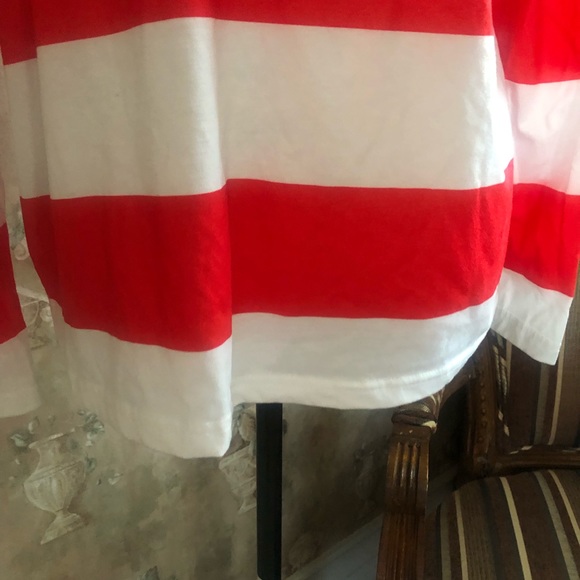 WIDE STRIPE MEDIUM SOFT V NECK TOP NWT - Picture 5 of 5